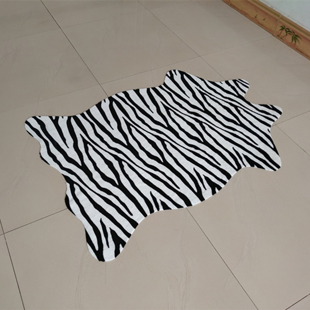 Amazon hot selling shaggy carpet Animal Skin Faux Fur Cow Printed Cowhide Rug For Sitting Room