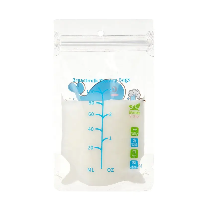 OEM Milk Storage Bags Breast BPA FREE 50 pcs With Custom Box Freezer Use Baby Feeding Breastmilk Storage Bags