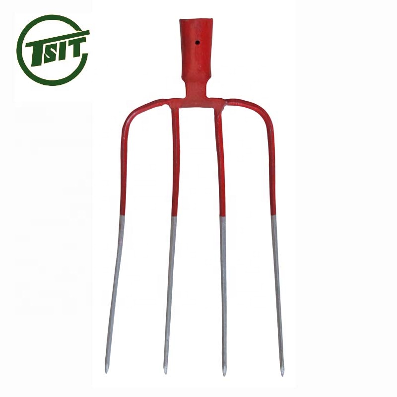 F102 4 tine pitch forged farm welded steel fork head