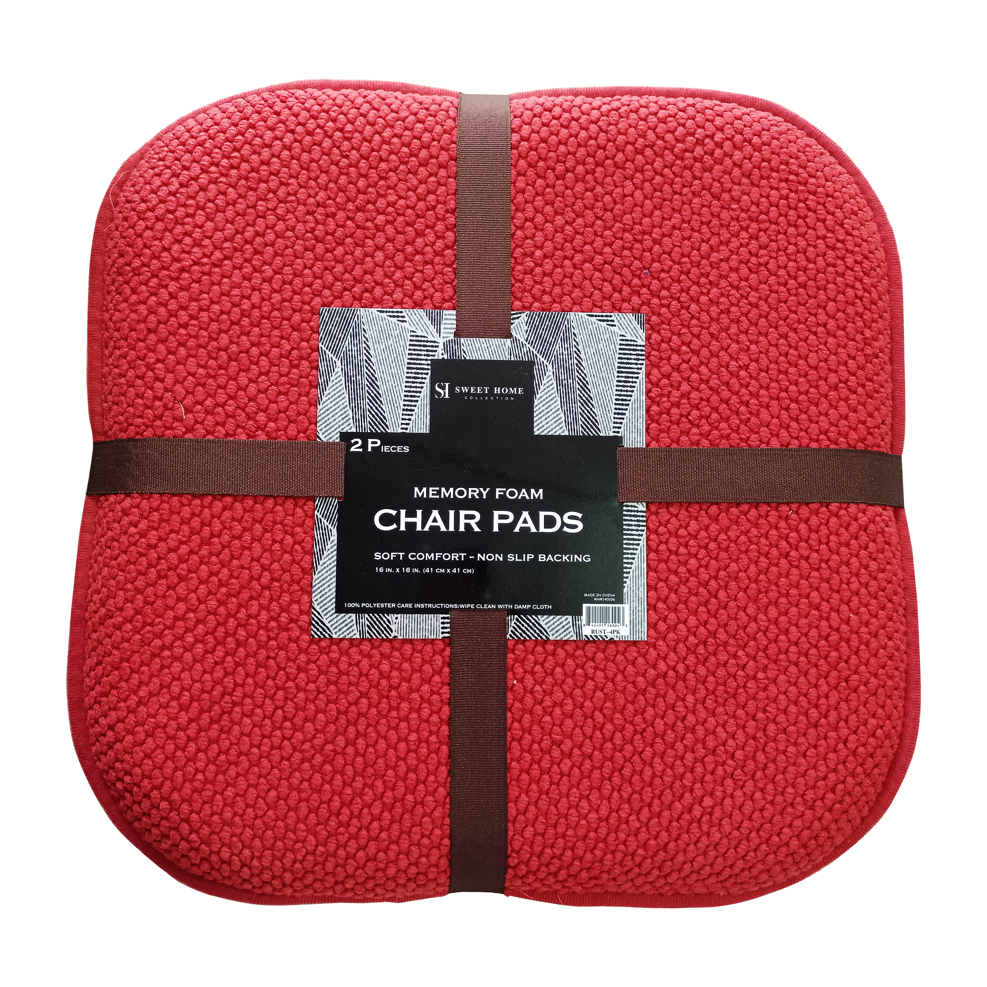 Memory Foam Chair Pads with Ties Honeycomb Pattern Non Slip SBR Back and washable Seat cushion