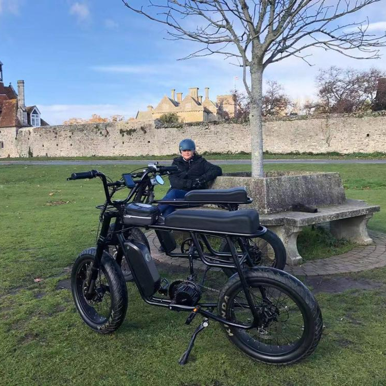 Мопед Электрический велосипед полная подвеска вилка 1000 Вт MAC Retro Ebike