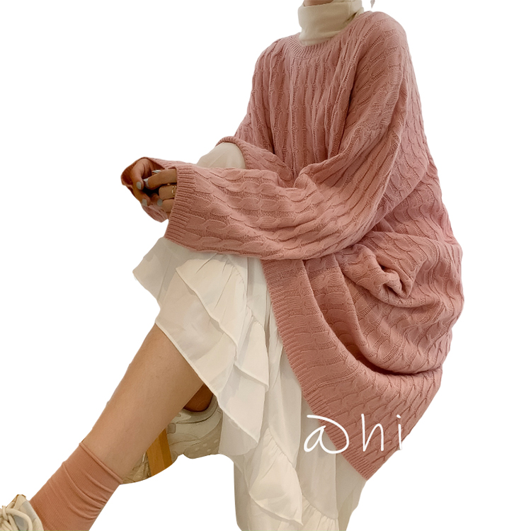 Factory Price High Quality Long Sweater Dress Winter Fluffy Sweater For Women