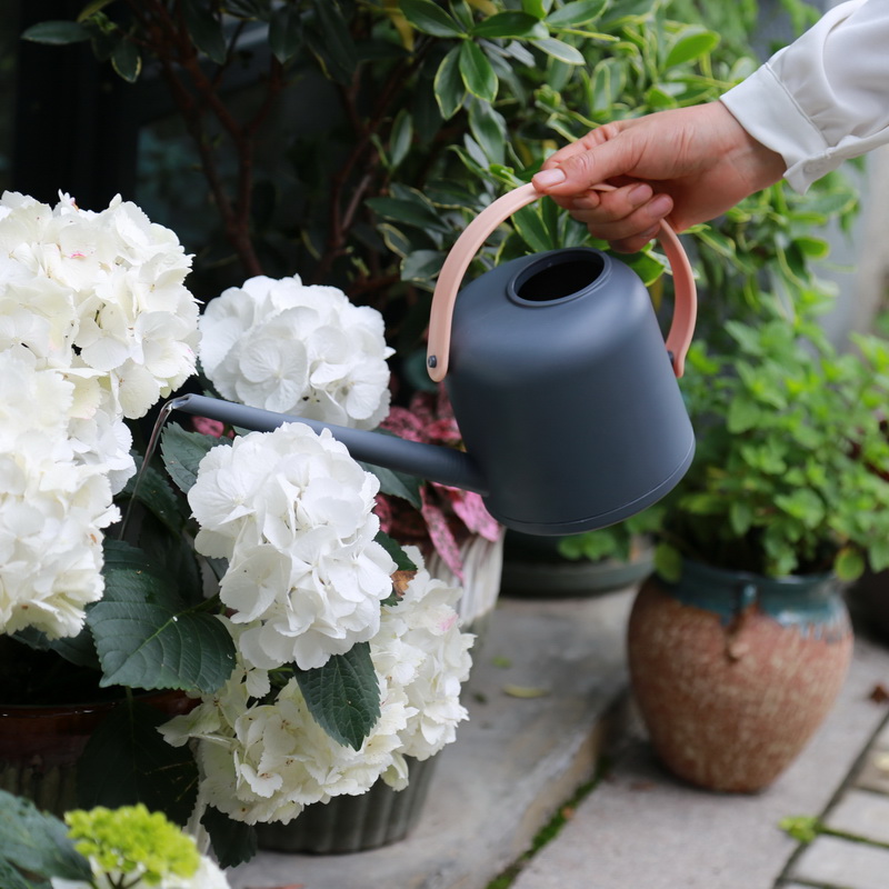 1.7L Strong Plastic Long Spout Minimalist Design Matte Garden Flower Pot Watering Can