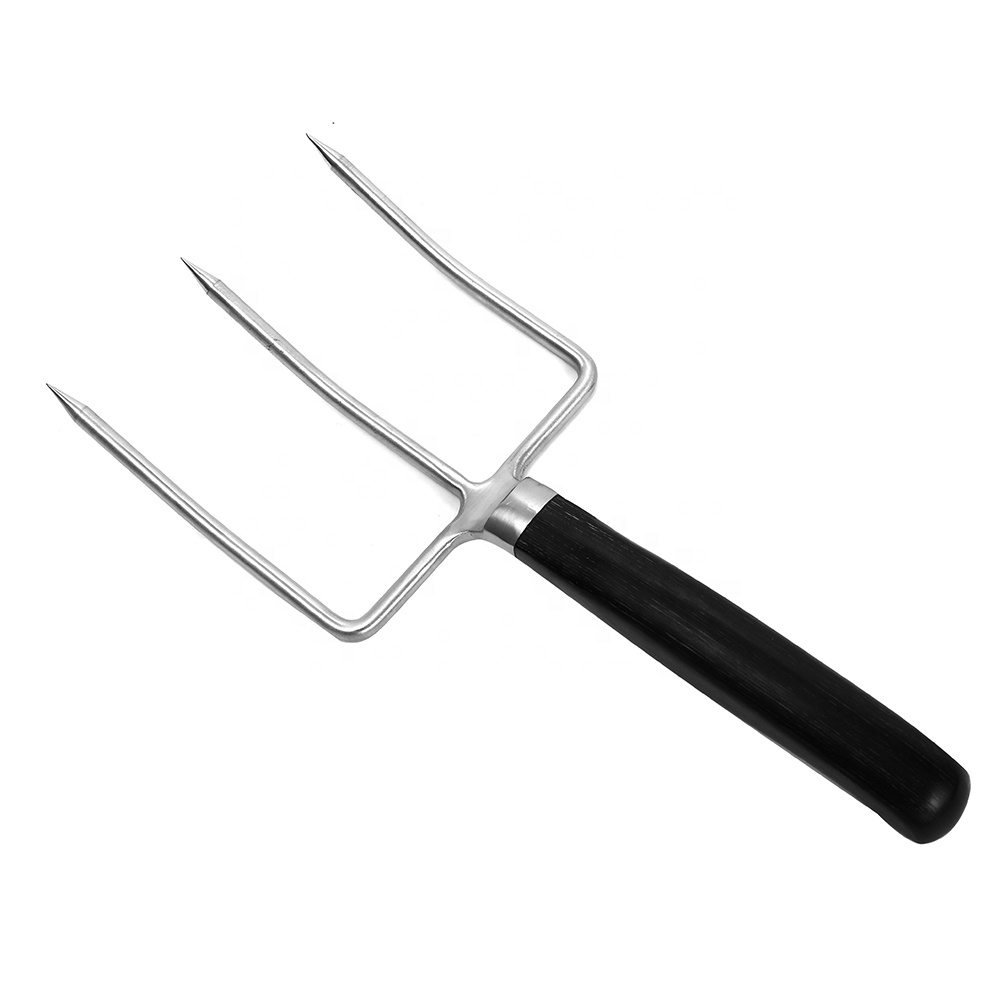 Нержавеющая сталь жаровня инструмент печь мясо вилка с pakka древесины