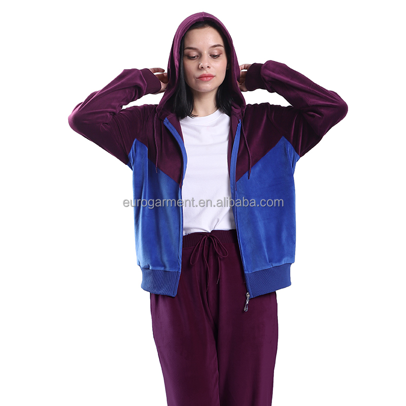 Women 2 piece set clothing fleece suit 2 piece tracksuit