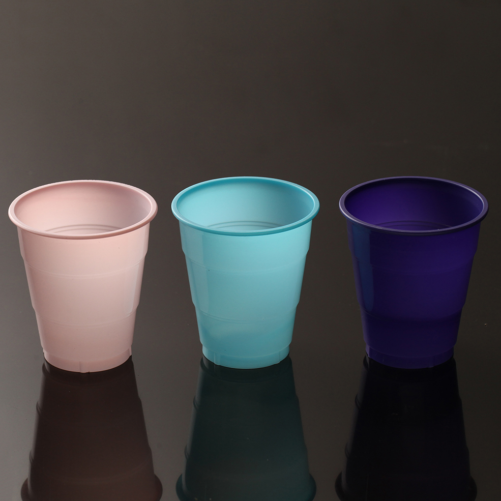 Woman Dresses New Arrivals 2021 Reusable Colored PS Tooth Cup Drinking Custom Printed Biodegradable Clear Hard Plastic Water Cup