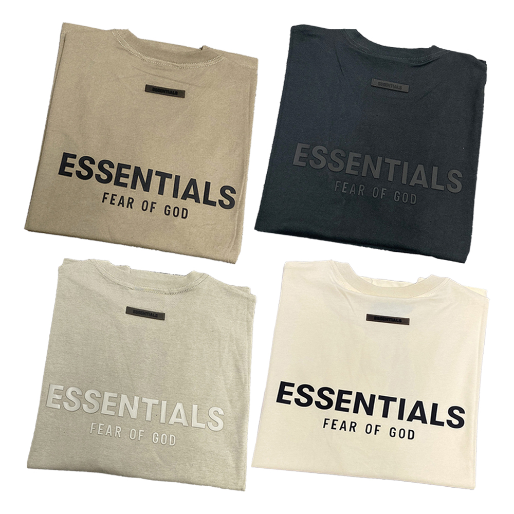 Main Line Chest Patch Short Sleeved T Shirt Female Couples High Street Style FEAR OF GOD SHIRT