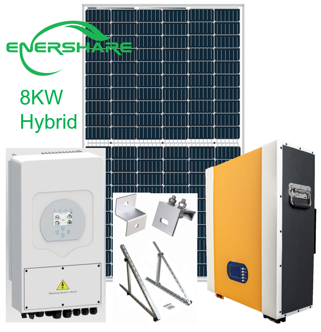 9kwp солнечная панель 10 кВтч батарея 8 кВт инвертор автономная/гибридная солнечная батарея система хранения энергии полная Солнечная система в том числе