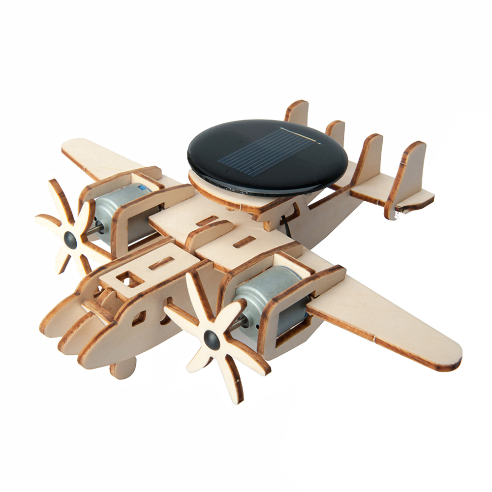 Laser Cutting Plane Toys DIY Solar Toy for gift
