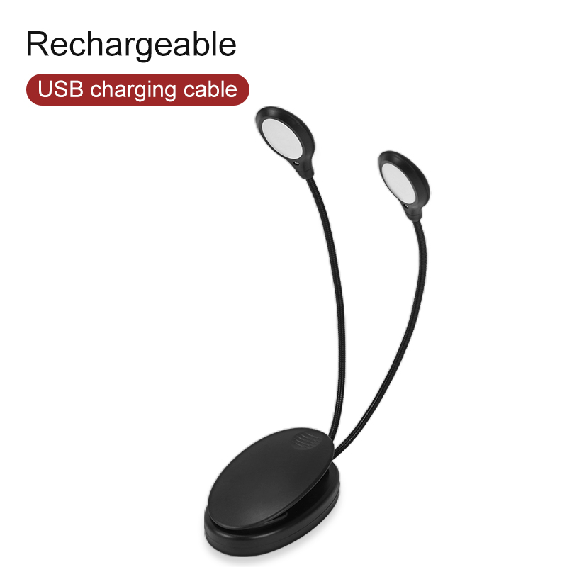 8 Bulbs Music Stand Reading Light Variable Angle Music Stand Light Three Color Temperatures Piano Lights