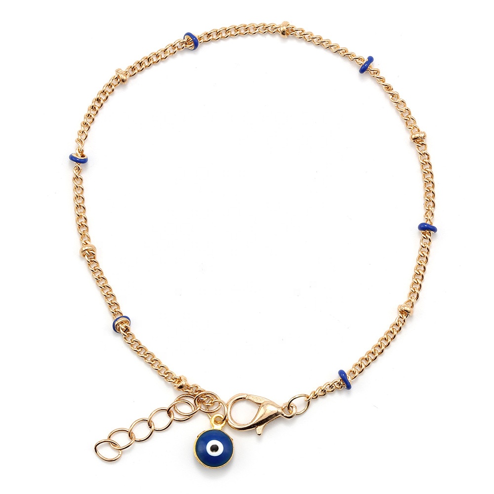 New Lady Devil Eye Bracelet Lucky Blue Eye Bead Charm Bracelet Holiday Religious Beach Jewelry Couple Adjustab