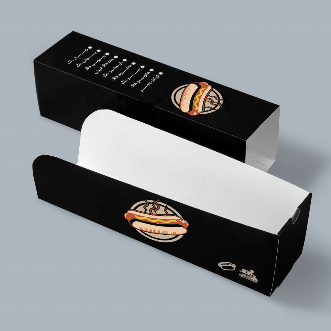 Hotdog Box Packaging Custom Take Away Packaging Corn Dog Box Food Packaging Boxes For Small Business