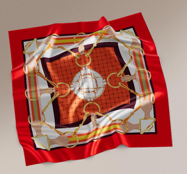 Lady Europe Silk Scarf Glamorous 70*70cm Women Packaging Squares Scarf