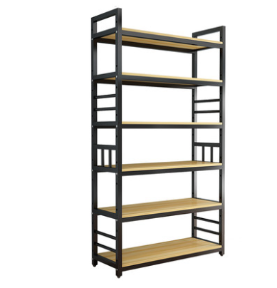 Multi-layer Steel And Wood Shelving Exhibition Sample Display Cabinet Commercial Cabinet Supermarket Shelf