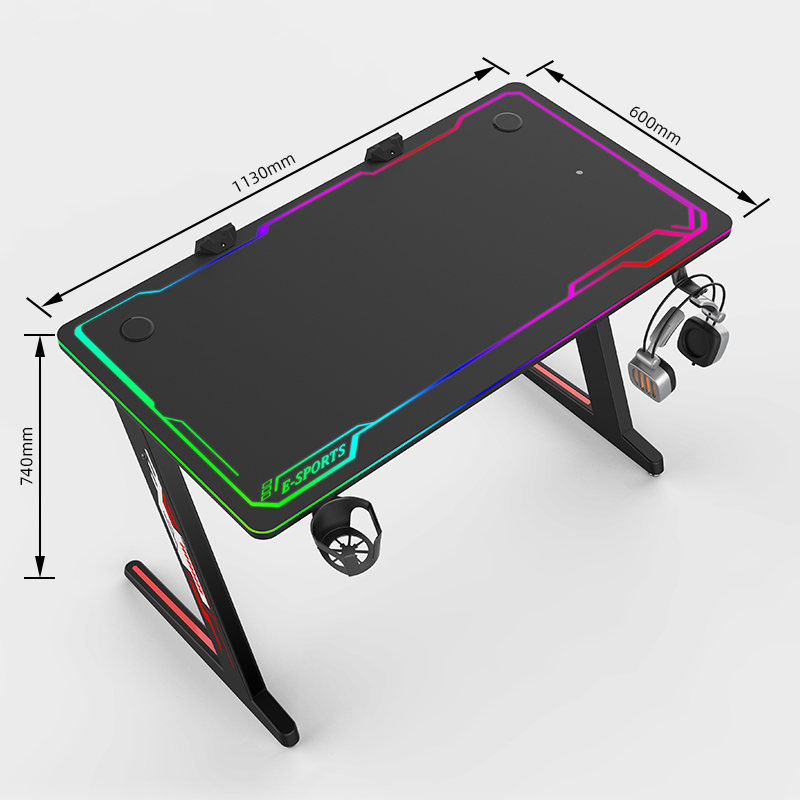 Углеродная Текстура Черный Цвет USB RGB многоцветный пульт дистанционного управления светодиодный игровой стол