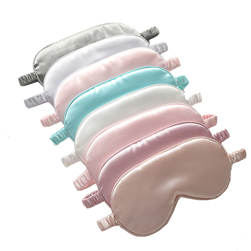 Double Sided Satin Silk Sleeping Eye Mask, Elastic Strap Headband, Soft Eye Cover, eyeshade для Night Sleeping, New Design