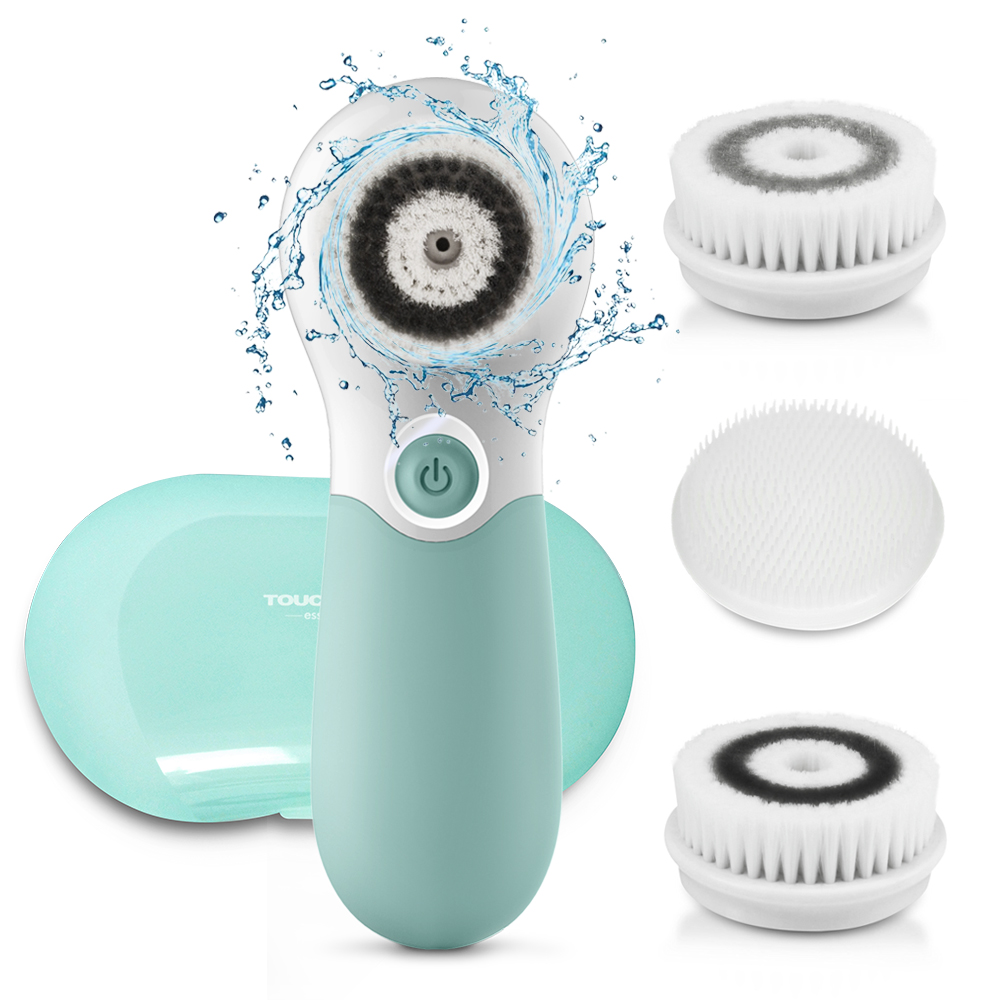 TOUCHBeauty 3 in 1 Facial Cleansing Brushes - Hot Item Anti Aging Face Cleanser Private Label Waterproof with Storage Box