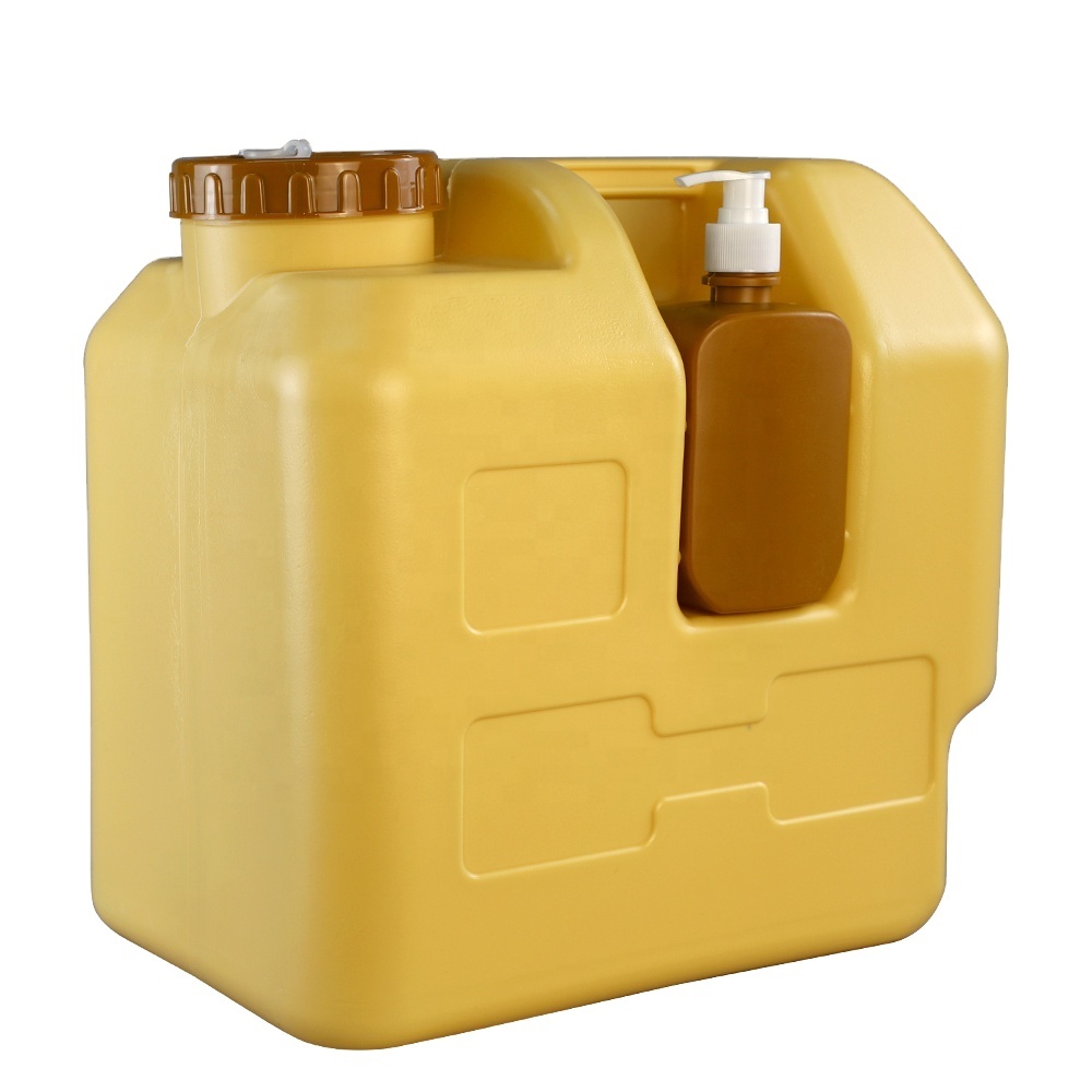 Портативный 20 л пластиковый jerrycan HDPE 5 галлонов емкость для воды с краном и жидким мылом бутылка для лосьона для улицы автомобиля кемпинга