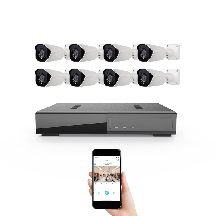 House IP Camera System Commercial Industrial Security H.View Home Cctv Full Set Hd Kit Secam Of Camera Kit Alarm CCTV System