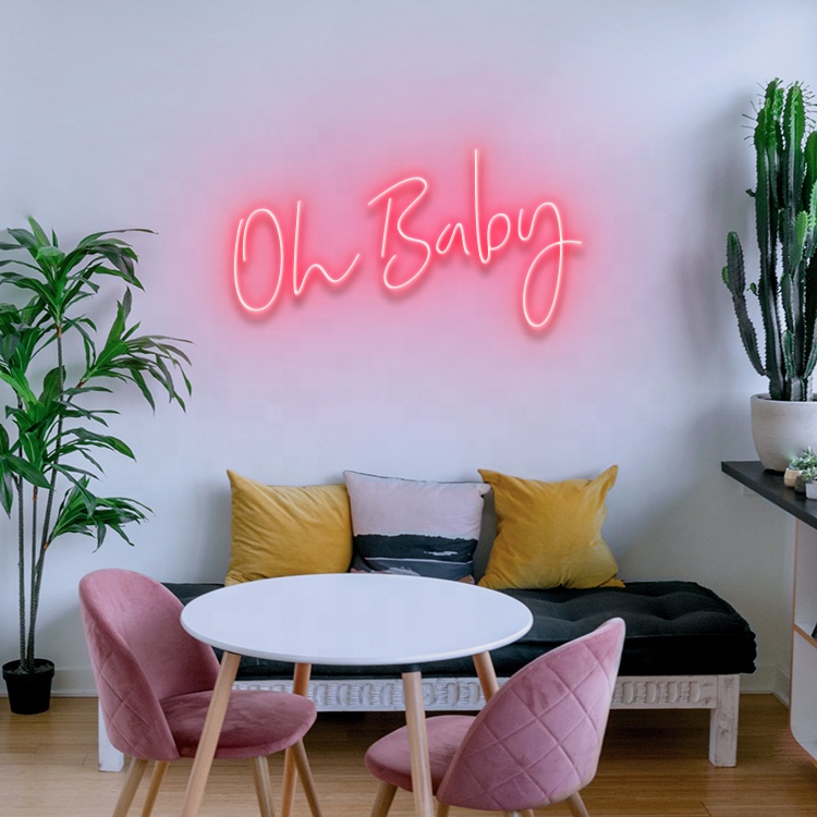 Концепт дропшиппинг новое поступление Oh Baby Love свадебное украшение светодиодный светящийся Логотип Неоновые слова светящиеся буквы знак