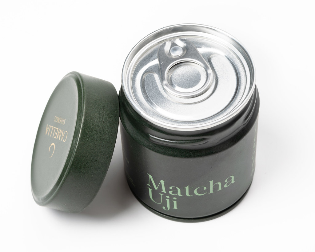 Airtight Food Grade 30g 50g 100g Matcha Tin Can Green Tea Powder Tin Container with Screw Lid