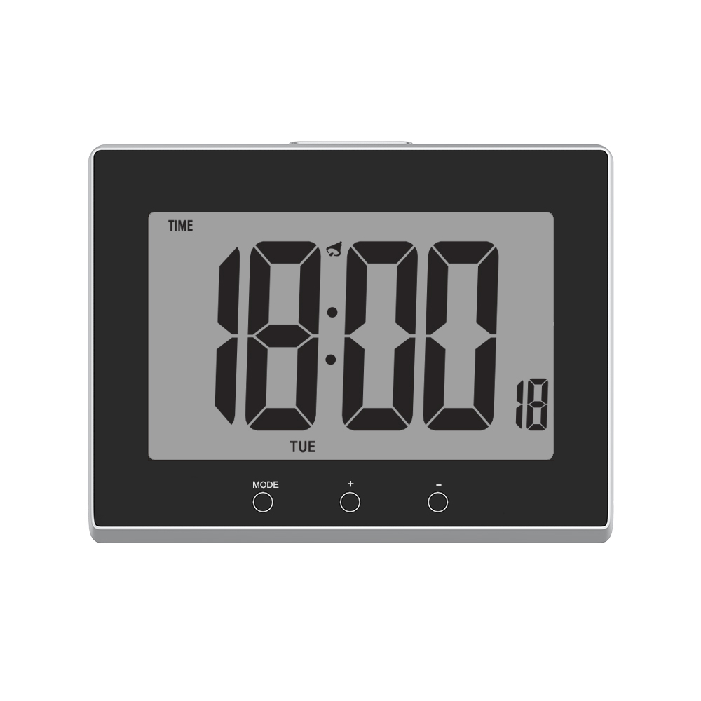 Large Screen Atomic Clock with 2 USB Charging Ports Alarm and Snooze Function