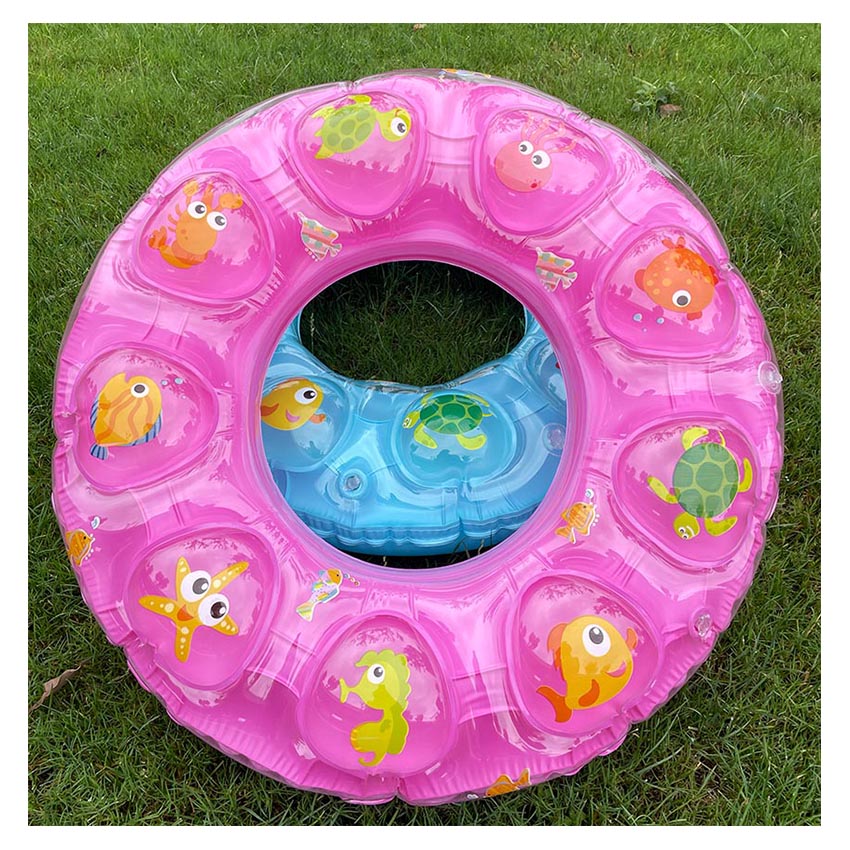 High Quality 80cm Swimming Ring Inflatable Pool Float Swim Tube Water Toy Kids Crystal Bubble Swimming Ring