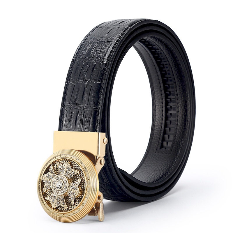 Korean Version Leisure PU Belts Versatile Casual Youth Automatic Buckle Easy-to-Operate Waist Belt