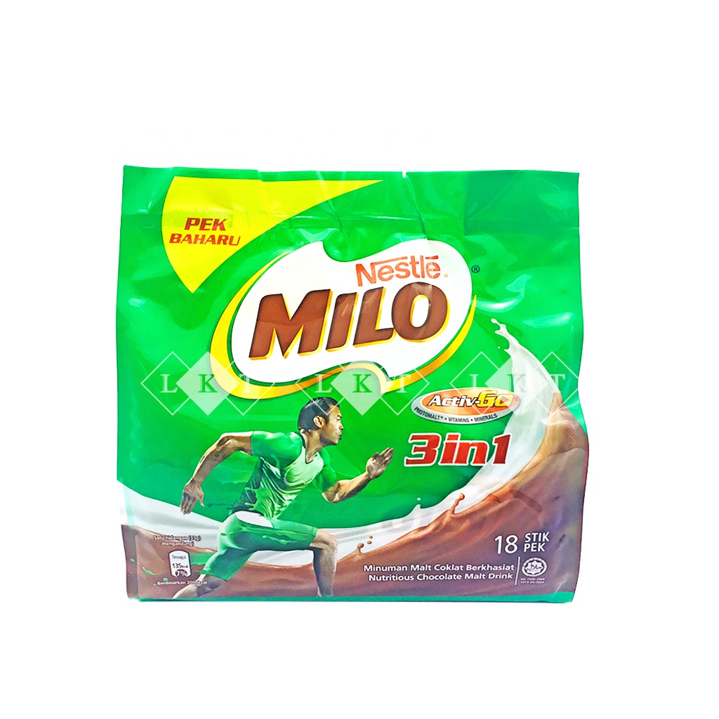 MILO 3 в 1 питательный шоколадный солодовый пакетик для напитков