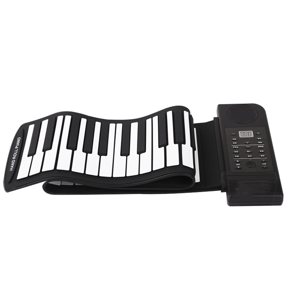 Portable Hand Roll Keyboard, 61-key Voice-over Hand Roll Electronic Piano