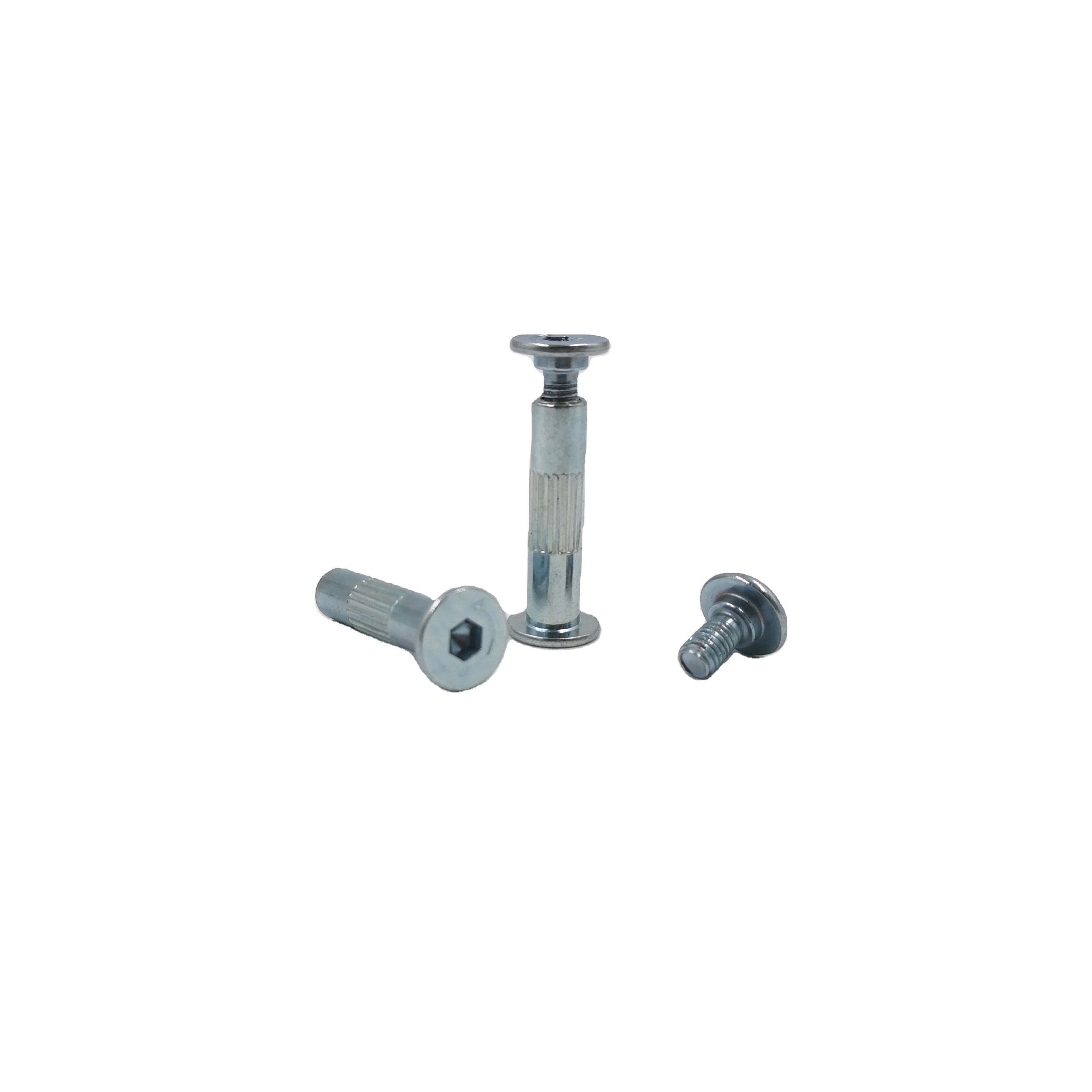 Male and Female Chicago Screw stainless steel carbon steel brass hex socket head Chicago screw
