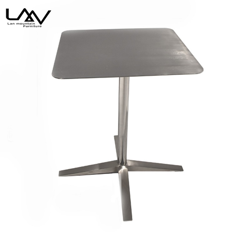 Customized Cafe Furniture Square Metal Dining Table Hotel Restaurant table and chair furniture