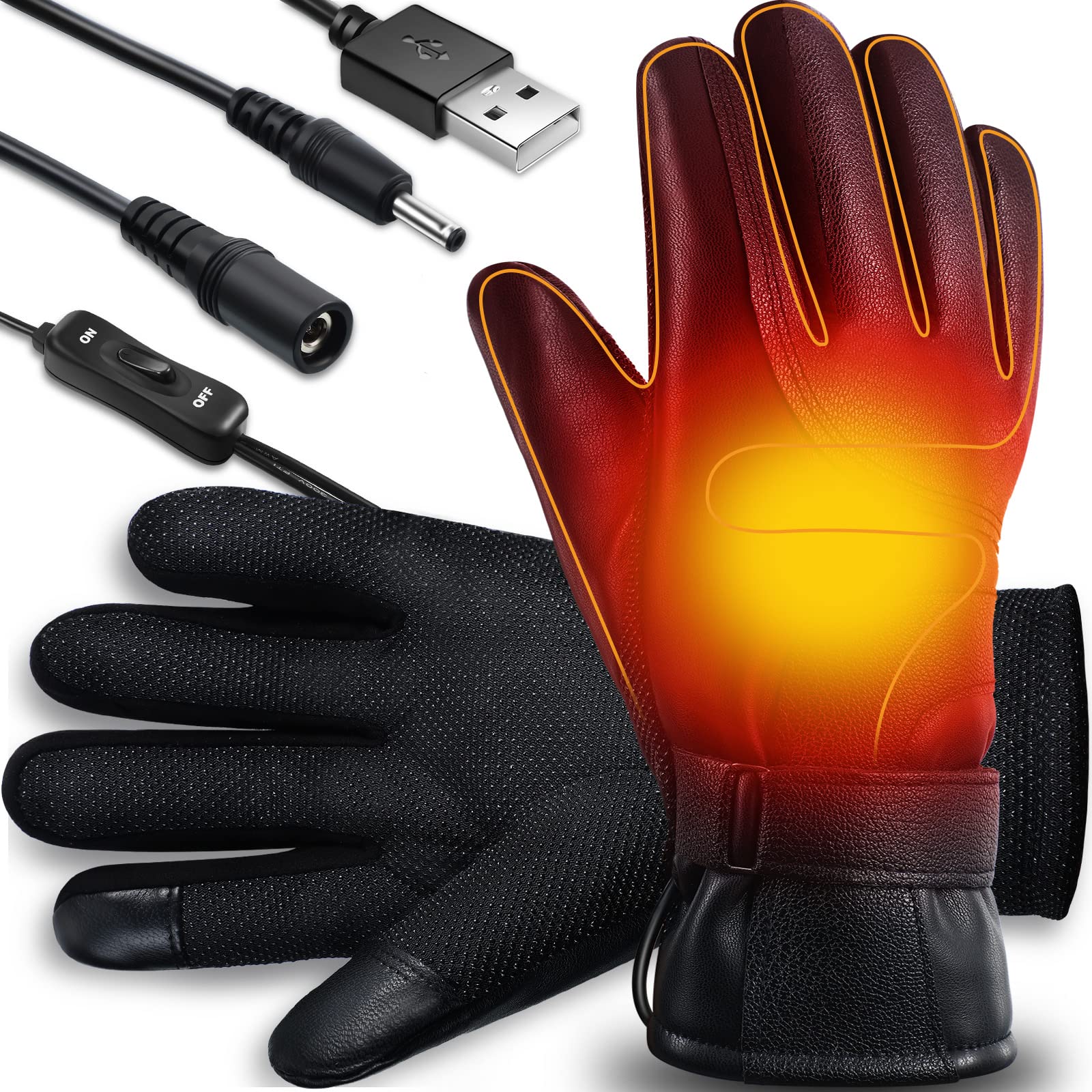 Водонепроницаемые перчатки с электроподогревом и USB, унисекс, термоперчатки для активного отдыха, рыбалки, мотоцикла, пешего туризма, велоспорта, работы, катания на лыжах