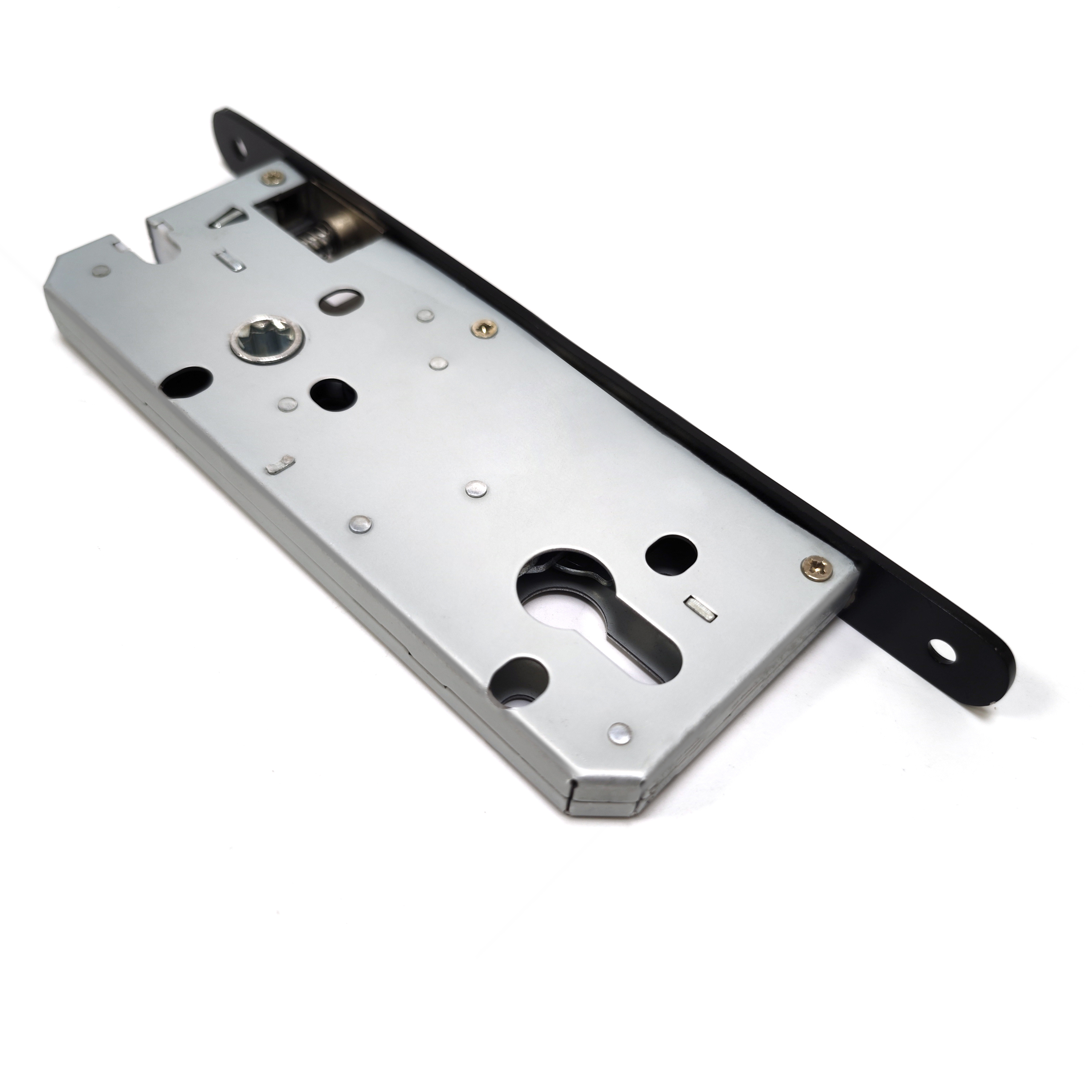 Luxury Black Plate Lock 18 mm 8545 Customized Interior Cylinder Lock Door Handle Mortise Lock Body Set for Wood Door