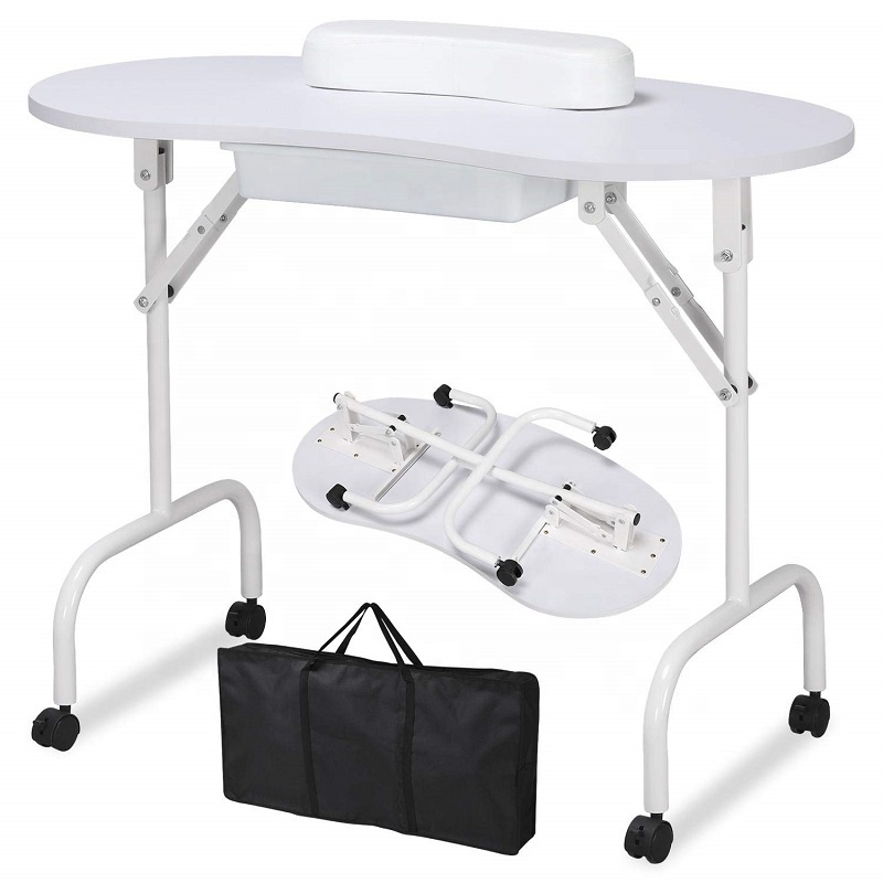 Cheap Professional Modern Portable Beauty Salon Furniture Manicure Tech Tables Nail Desk Workstation Table with Dust Collector