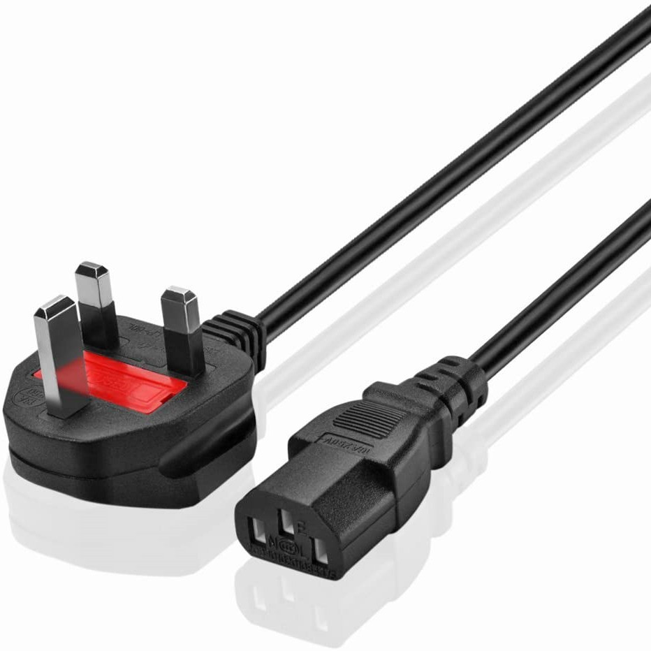 3 зубец Шнур питания переменного тока 220v UK шнур питания кабель с предохранителем для портативного компьютера