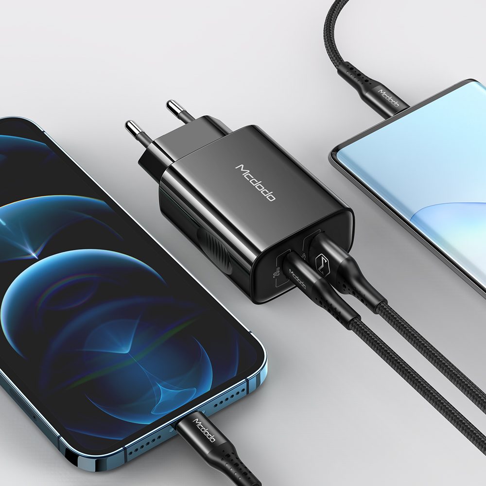 Mcdodo 20 Вт PD зарядное устройство с двойным портом USB A QC3.0 SCP USB-C PD 20 Вт USB зарядное устройство для iPhone12/12Pro/mini/Pro max