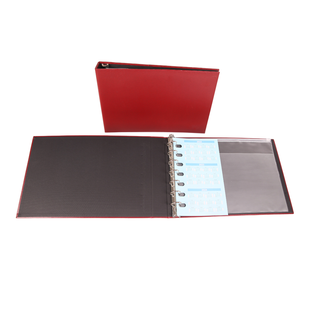 Customized Cardboard 7 ring binder business Checkbook Holder