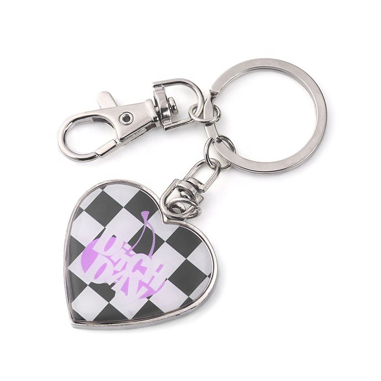 Custom Epoxy Heart Keychain I Love You Key Holder Key Ring with Photo for Couple