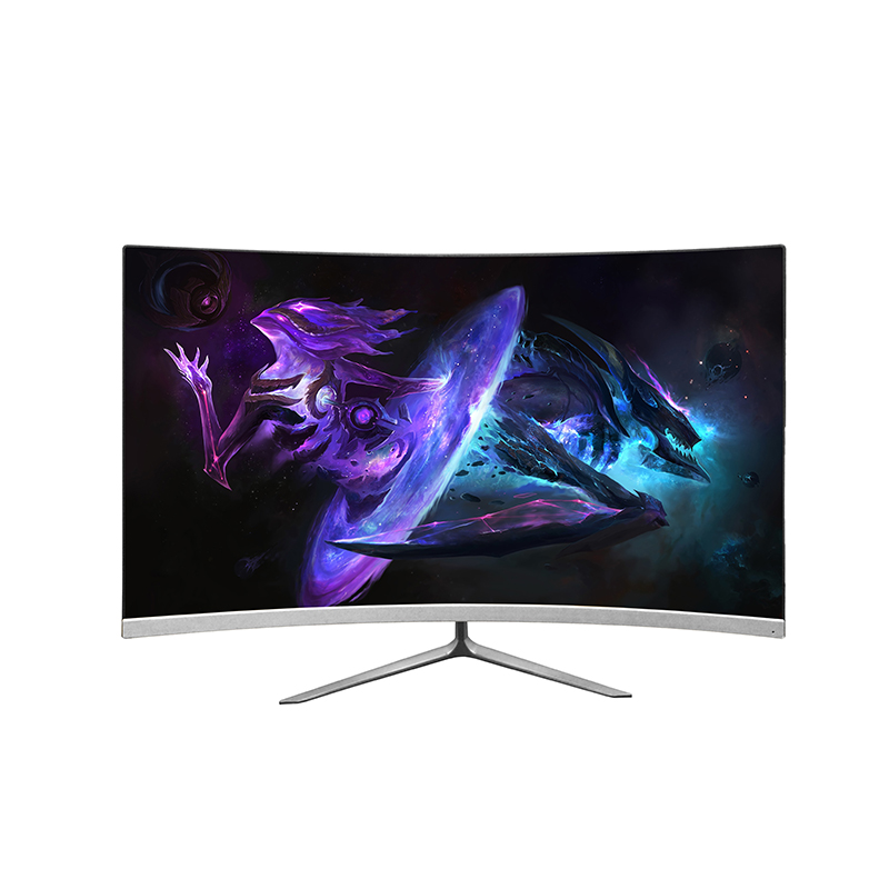 Белый 27 дюймовый изогнутый игровой монитор full hd 165 Гц монитора компьютера