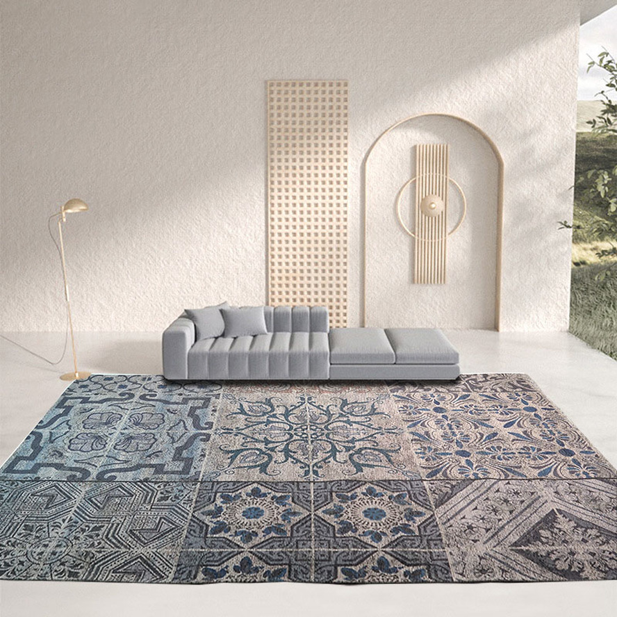 Amozon Hot Sale Product Chenille Jacquard Living Room Rugs with Digital Print Carpet