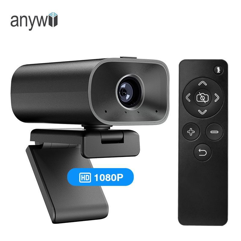 Веб-камера Anywii с автофокусом, 1080p, H721C, все в одном USB, веб-камера 30 кадров в секунду с динамиком и микрофонами, пульт дистанционного управления, usb-камера