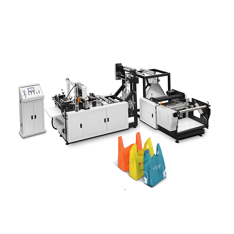 Fully Automatic Non Woven Carry Bag Machine high speed non-woven T-shirt vest bag making machine