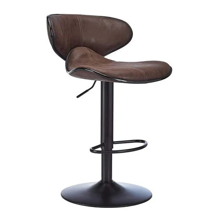 Modern Design Adjustable Leather Surface Swivel Bar Chair Stool