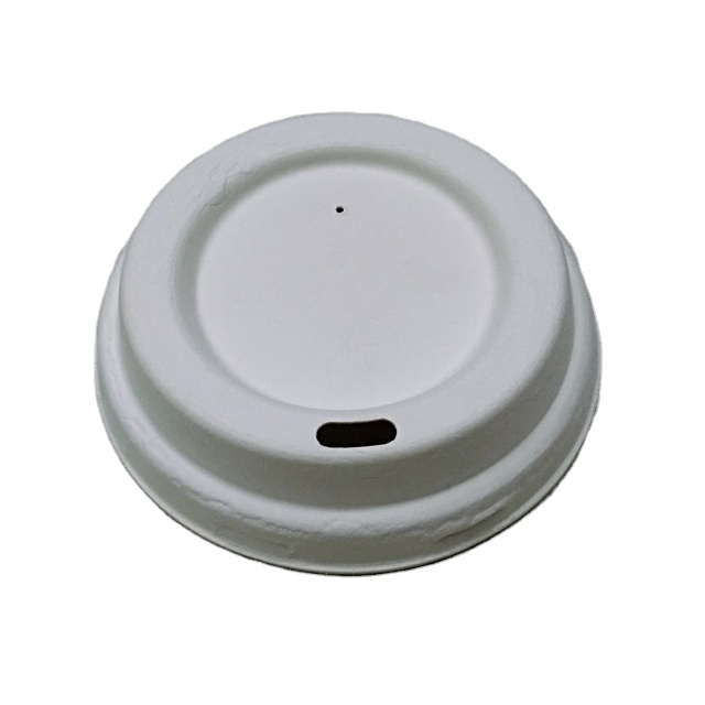 Wholesale Biodegradable Disposable Sugarcane Bagasse Coffee Paper Cup Lids