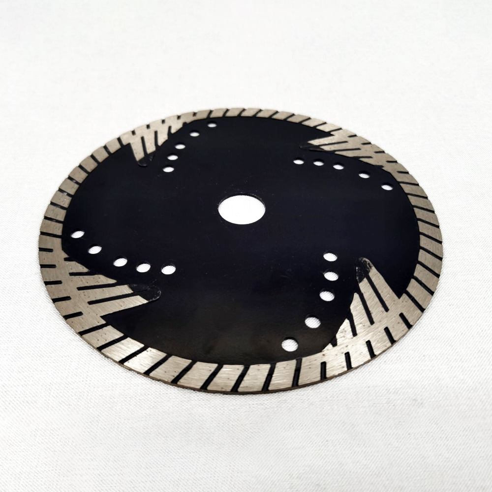 LITTLE ANT Diamond Continuous Turbo Cut Disc 180 With Triangle Teeth 7 inch Granite Tools Marble Stone Saw Blades