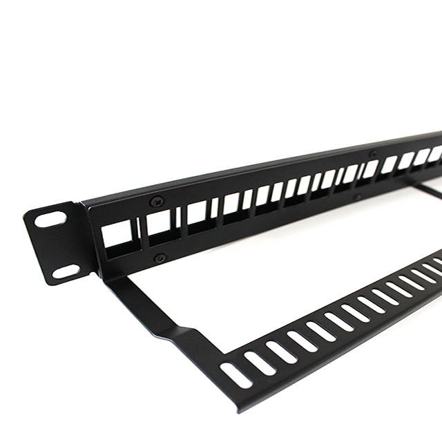 Выгружено пустой патч-панель 19 ''1U 24 порта RJ45 STP/UTP пустой патч-панель для CAT5E CAT6 CAT6A модуль Jack