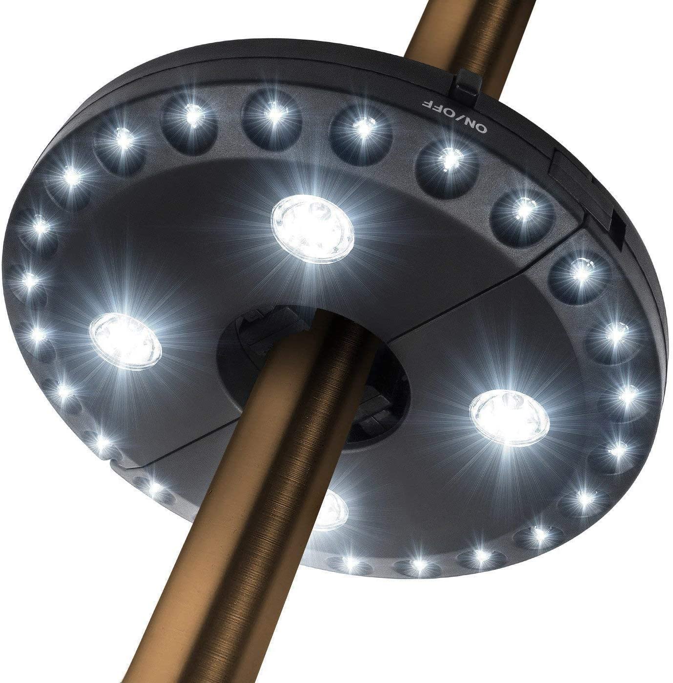 OYOCO 24+4LED Battery Operated Umbrella Pole Light for Patio Umbrellas Camping Tents or Indoor Use Lamp Tent