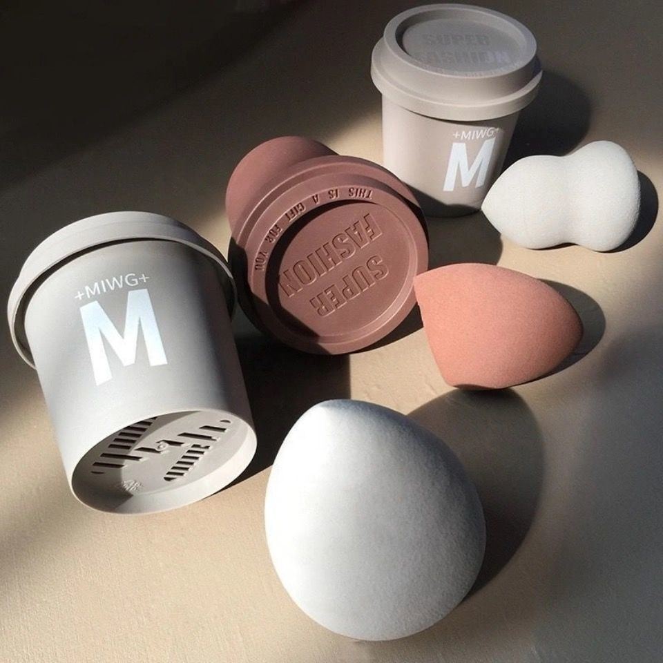 TKL New Arrivals cosmetic tool popular beauty soft makeup blender with coffee cup makeup sponge