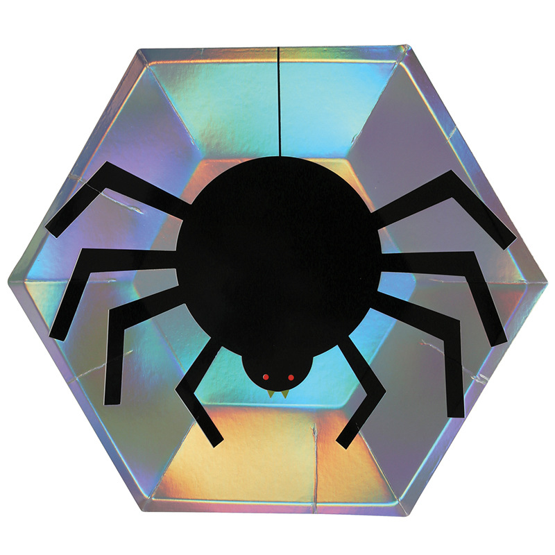 2021 Halloween Party Paper Tableware Plates Pumpkin Spider Cat Food Tray Ghost Halloween Party Supplies